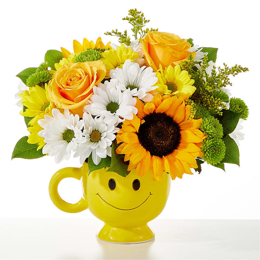 Be Happy Bouquet – A BEAUTIFUL DAY FLORIST WINE & GOURMET, Port Saint Lucie FL