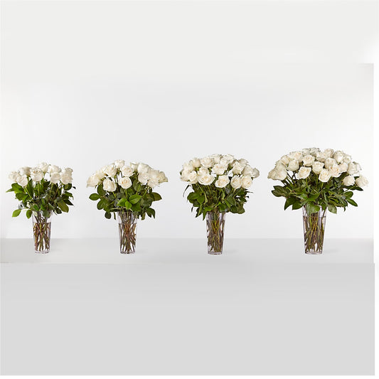 Long Stem White Rose Bouquet – A BEAUTIFUL DAY FLORIST WINE & GOURMET, Port Saint Lucie FL