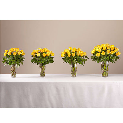Long Stem Yellow Rose Bouquet – A BEAUTIFUL DAY FLORIST WINE & GOURMET, Port Saint Lucie FL