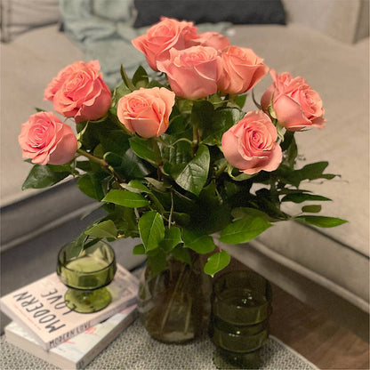 Long Stem Pink Rose Bouquet – A BEAUTIFUL DAY FLORIST WINE & GOURMET, Port Saint Lucie FL