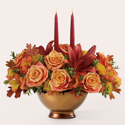 Harvest Table Centerpiece – A BEAUTIFUL DAY FLORIST WINE & GOURMET, Port Saint Lucie FL