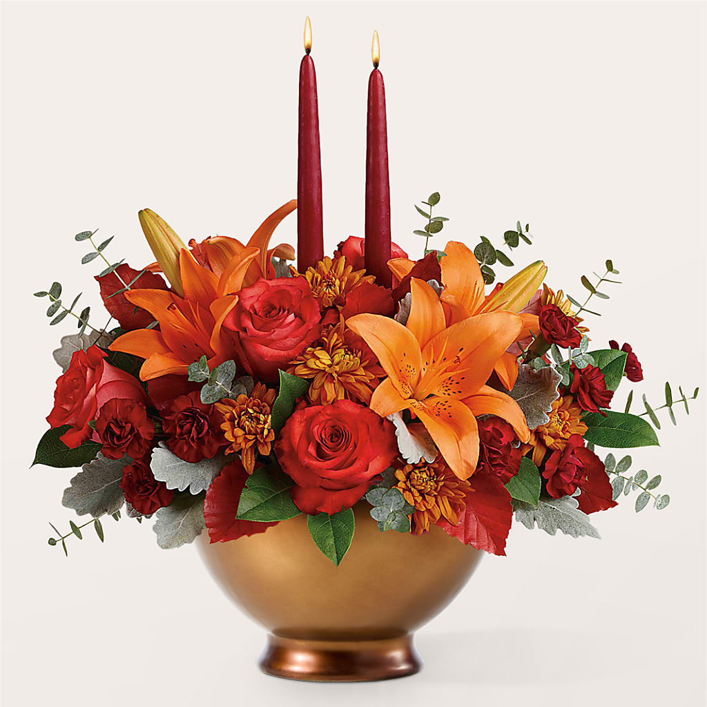 Fruits of Fall Centerpiece – A BEAUTIFUL DAY FLORIST WINE & GOURMET, Port Saint Lucie FL