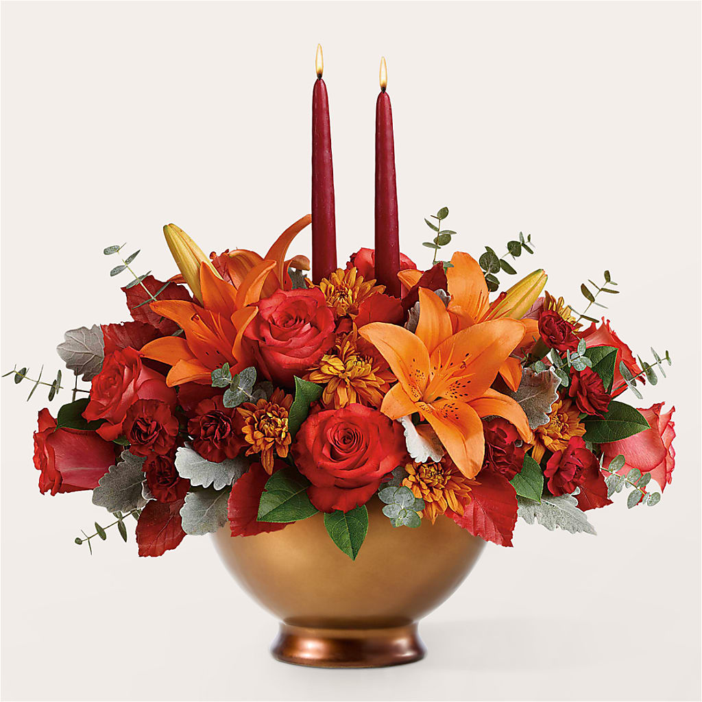 Fruits of Fall Centerpiece – A BEAUTIFUL DAY FLORIST WINE & GOURMET, Port Saint Lucie FL