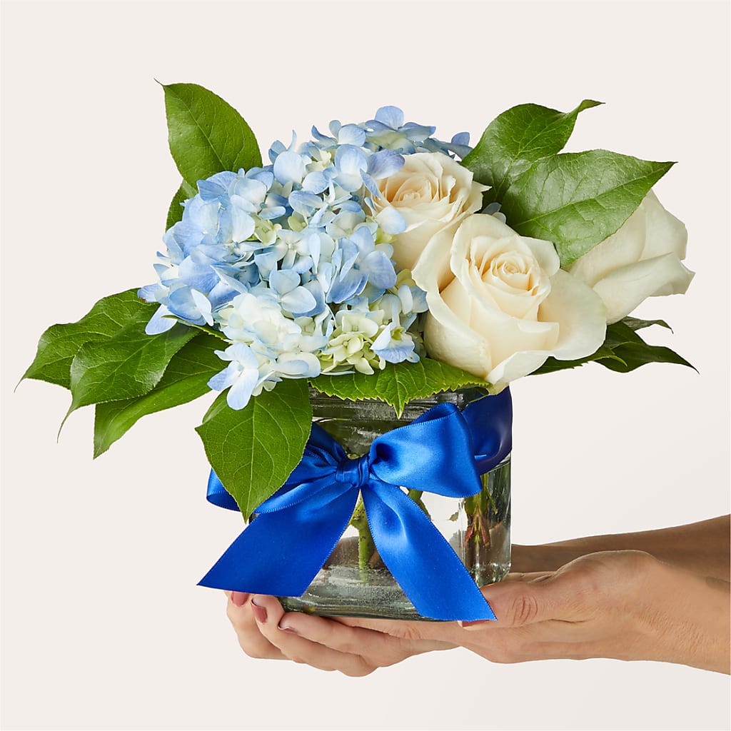 Sky Blue Delight Bouquet – A BEAUTIFUL DAY FLORIST WINE & GOURMET, Port Saint Lucie FL
