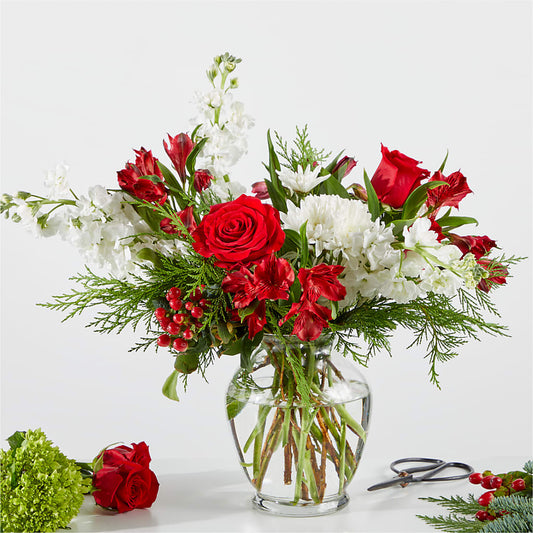 Merry Moment Bouquet – A Florist Original – A BEAUTIFUL DAY FLORIST WINE & GOURMET, Port Saint Lucie FL