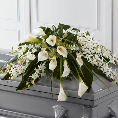 Angel Wings Casket Spray – A BEAUTIFUL DAY FLORIST WINE & GOURMET, Port Saint Lucie FL