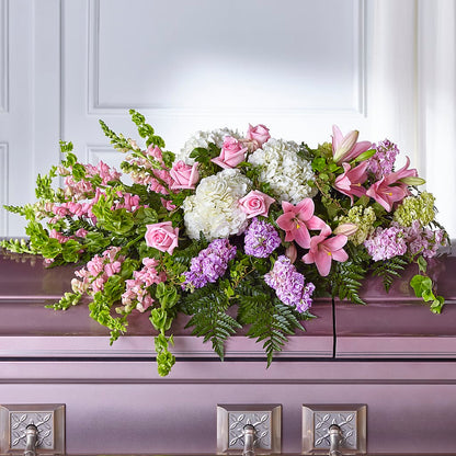 Life's Gratitude Casket Spray – A BEAUTIFUL DAY FLORIST WINE & GOURMET, Port Saint Lucie FL