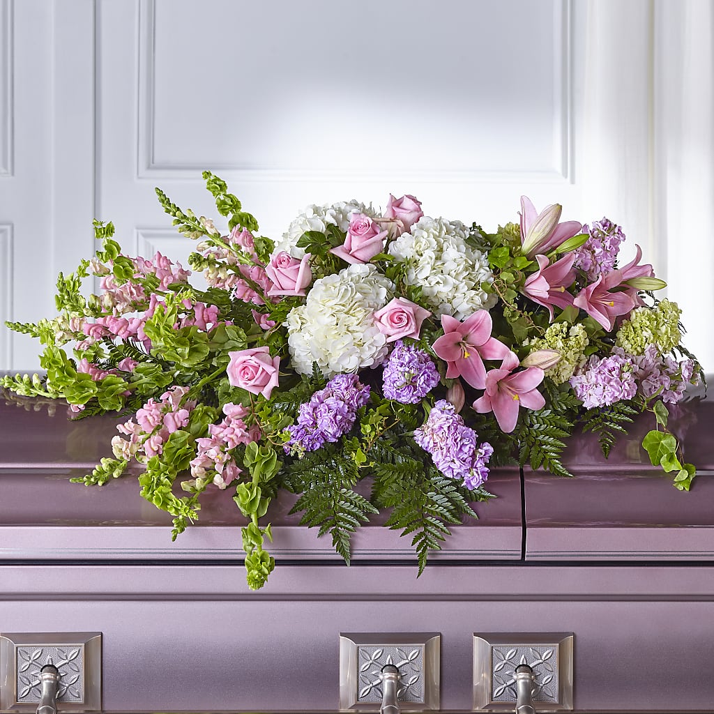 Life's Gratitude Casket Spray – A BEAUTIFUL DAY FLORIST WINE & GOURMET, Port Saint Lucie FL