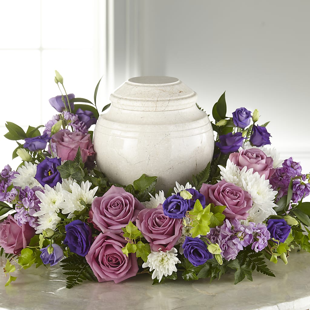 Blooming Sympathy Cremation Adornment – A BEAUTIFUL DAY FLORIST WINE & GOURMET, Port Saint Lucie FL
