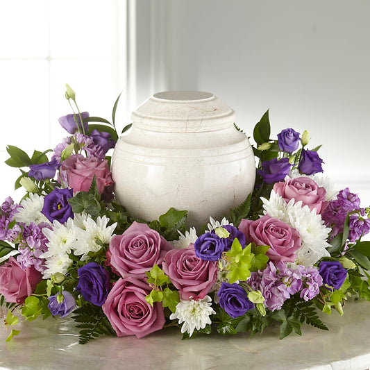 Blooming Sympathy Cremation Adornment – A BEAUTIFUL DAY FLORIST WINE & GOURMET, Port Saint Lucie FL