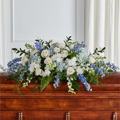 Timeless Essence Casket Spray – A BEAUTIFUL DAY FLORIST WINE & GOURMET, Port Saint Lucie FL