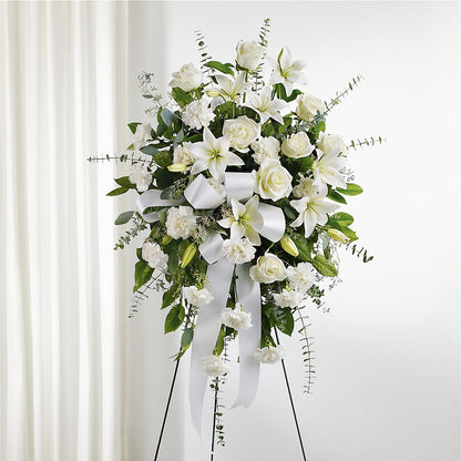 With Care Standing Spray – A BEAUTIFUL DAY FLORIST WINE & GOURMET, Port Saint Lucie FL