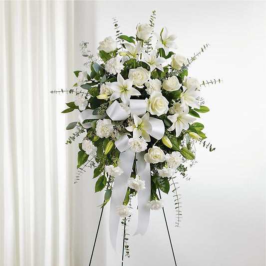 With Care Standing Spray – A BEAUTIFUL DAY FLORIST WINE & GOURMET, Port Saint Lucie FL