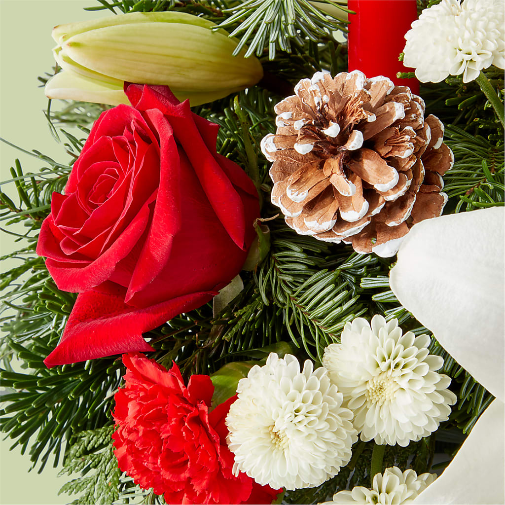 Seasonal Festivities Centerpiece – A BEAUTIFUL DAY FLORIST WINE & GOURMET, Port Saint Lucie FL