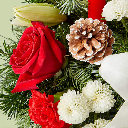 Seasonal Festivities Centerpiece – A BEAUTIFUL DAY FLORIST WINE & GOURMET, Port Saint Lucie FL