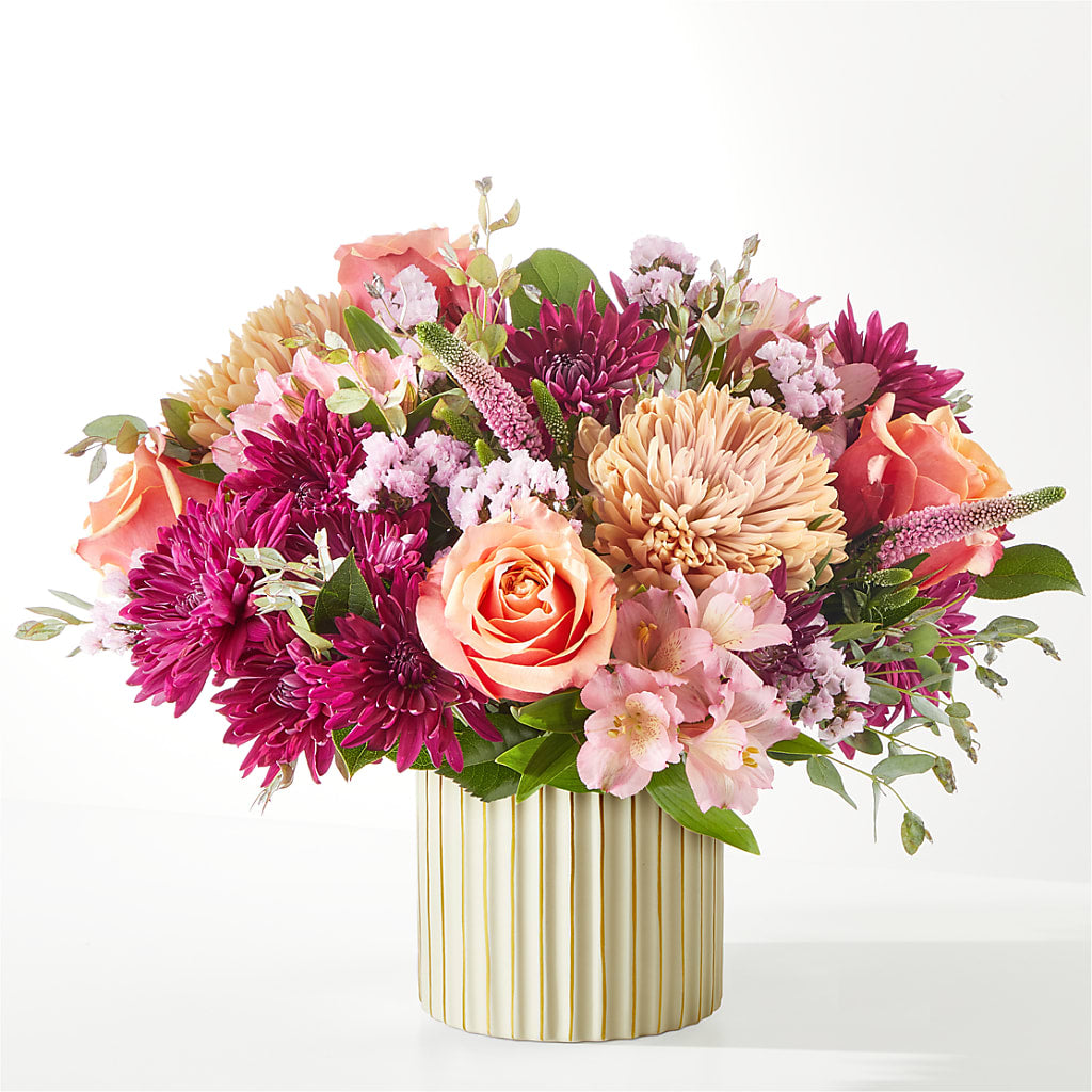 Berry Cobbler Bouquet with Ivory Vase – A BEAUTIFUL DAY FLORIST WINE & GOURMET, Port Saint Lucie FL