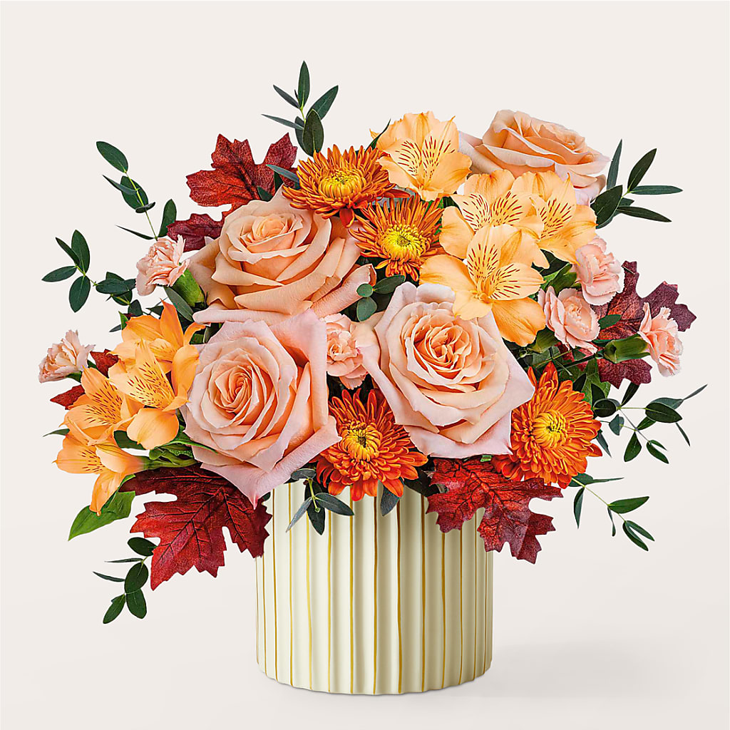 Spiced Latte Bouquet with Ivory Vase – A BEAUTIFUL DAY FLORIST WINE & GOURMET, Port Saint Lucie FL