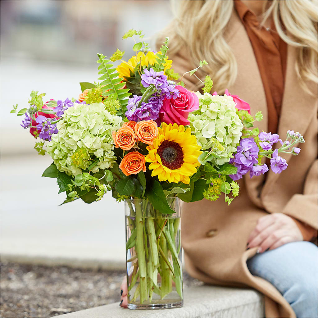 Vibrant Greetings Bouquet – A BEAUTIFUL DAY FLORIST WINE & GOURMET, Port Saint Lucie FL