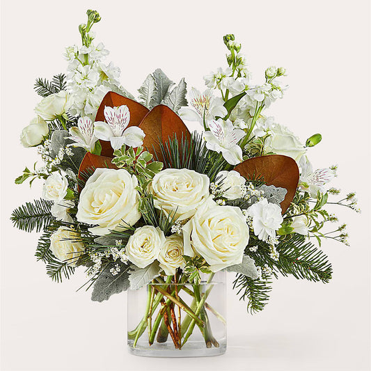 Fresh Snowfall Bouquet – A BEAUTIFUL DAY FLORIST WINE & GOURMET, Port Saint Lucie FL