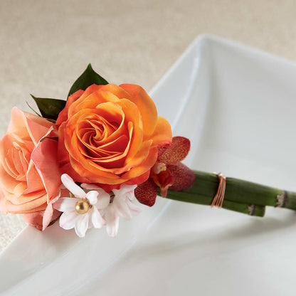Sunset Dream Boutonniere – A BEAUTIFUL DAY FLORIST WINE & GOURMET, Port Saint Lucie FL