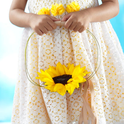 Sweet Sunshine Flower Girl Bouquet – A BEAUTIFUL DAY FLORIST WINE & GOURMET, Port Saint Lucie FL